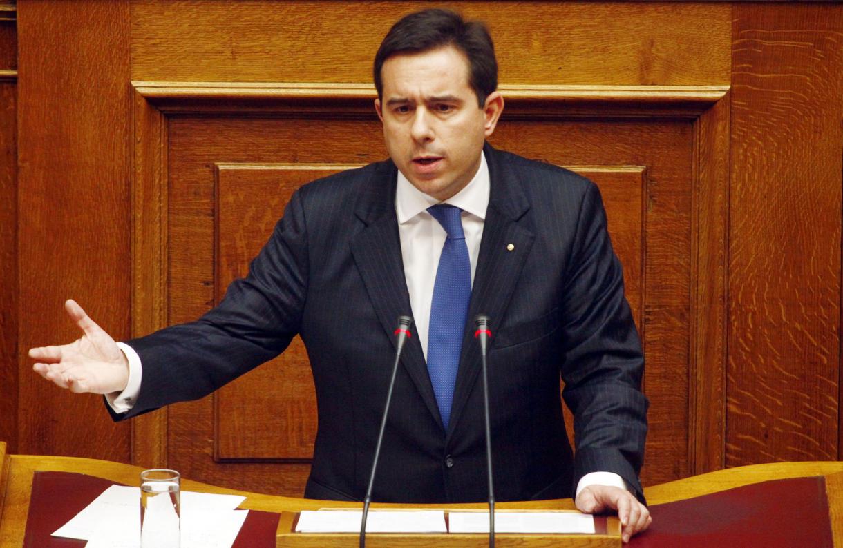 Notis Mitarakis in the Hellenic Parliament Notis Mitarakis in the Hellenic Parliament