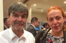 Professor Hagen Henry and Sofia Adam at the 2nd International Forum on Cooperative Law, Athens 2019 