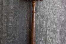 brown mallet on gray wooden surface
