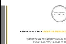 Energy democracy dialogues initiative logo and online event details