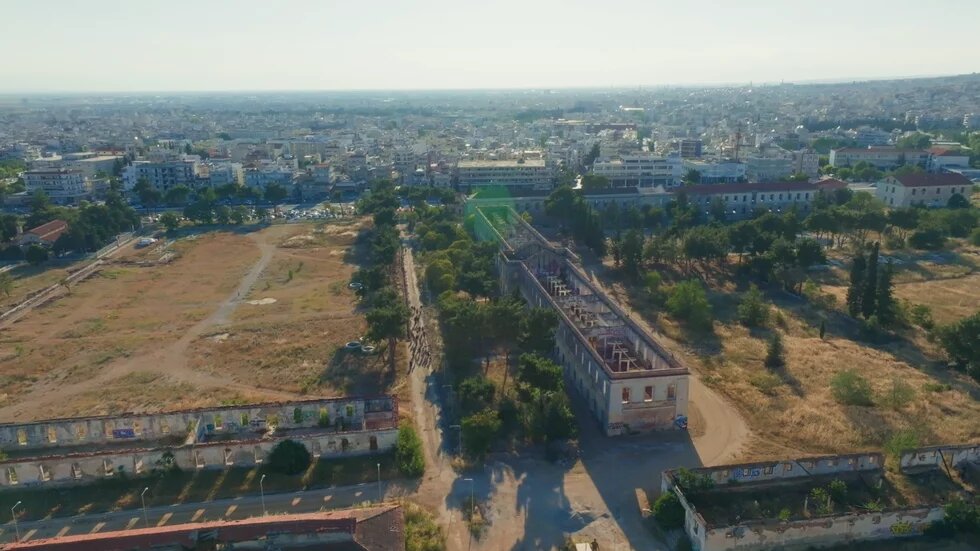 Στρατόπεδο Παύλου Μελά αεροφωτογραφία