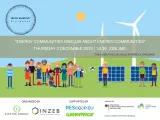 Event poster showing community owned wind turbines and citizens