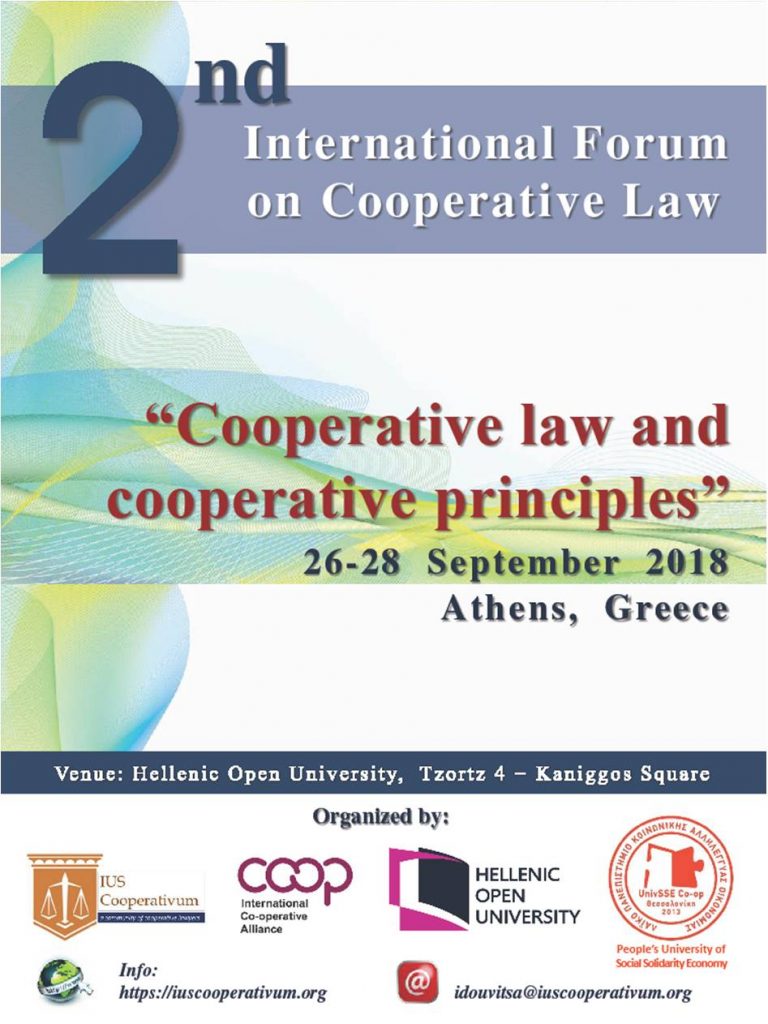 2nd International Forum on Cooperative Law